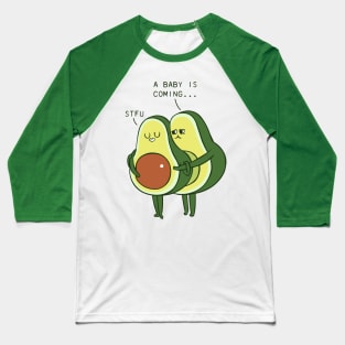 Coming Baby Avocado Baseball T-Shirt